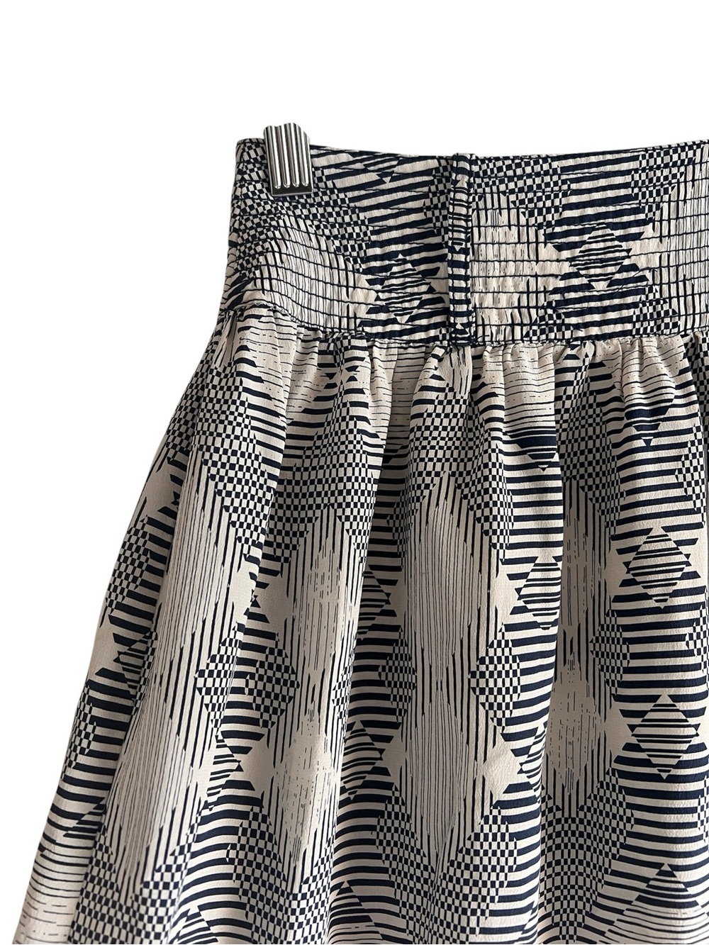 Greylin gathered geometric print silky midi skirt size XS excellent condition - Picture 5 of 10
